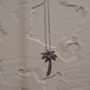 Palm Tree Crystal Necklace